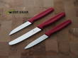 Victorinox 3-Piece Paring Knife Set, Red Handle - 5.1113.3