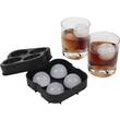 Viners Barware Round SIlicone Ice Mould, Black - 0302218