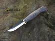 Wood Jewel Black Fixed Blade Knife, Carbon Steel, Black Plywood Wood Handle - 23BK
