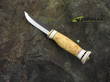 Wood Jewel Carving Knife with Curly Birch - Reindeer Handle, Carbon Steel- 23VP8