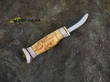 Wood Jewel Children's First Knife, Carbon Steel, Wood and Reindeer Horn Handle - 23L