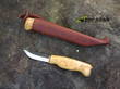 Wood Jewel Fixed Blade Knife with Curly Birch Handle, Carbon Steel, Curly Birch - 23VISA