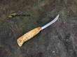Wood Jewel Scout Fixed Blade Knife, Carbon Steel, Curly Birch Wood Handle - 23PP