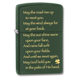 Zippo Irish Blessing Windproof Lighter, Green Matte - 28479