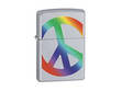 Zippo Peace Windproof Lighter, Satin Chrome - 24475