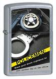 Zippo Police Badge and Handcuffs Windproof Lighter, Street Chrome - 28279