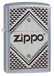 Zippo Red and Chrome Zippo Logo Windproof Lighter - 28465